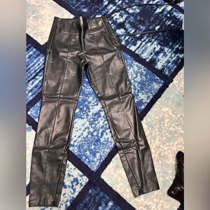 Zara Faux Leather black Leggings.